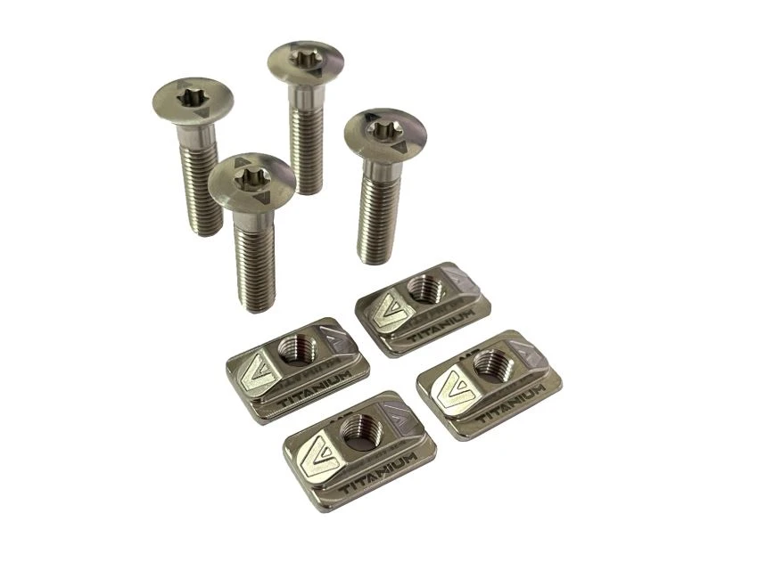 Vis 25mm M7 Titanium CSK Screw T-NUT Set 4 Vis 25mm M7 Titanium CSK Screw T-NUT Set – Image 2